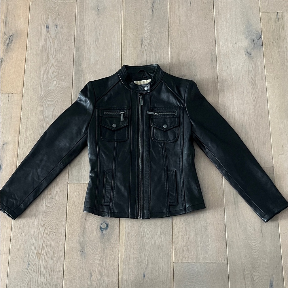 MICHAEL Michael Kors Women's Black Leather Jacket